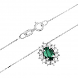 Collier Diana con Smeraldo e Diamanti